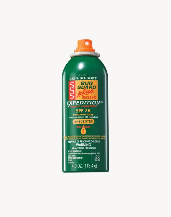 Repelente en aerosol Skin So Soft Bug Guard Plus IR3535® Expedition™ con SPF 28