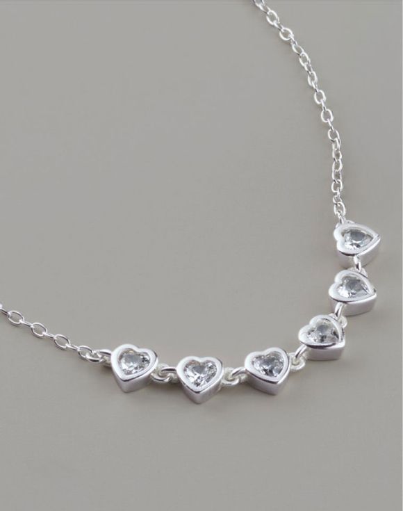 Sterling Silver Forever Love CZ Necklace