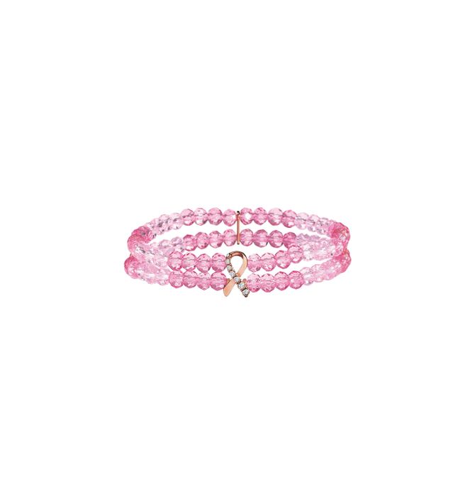 Breast Cancer Awareness Pink Gradient Beaded Stretch Bracelet | Avon