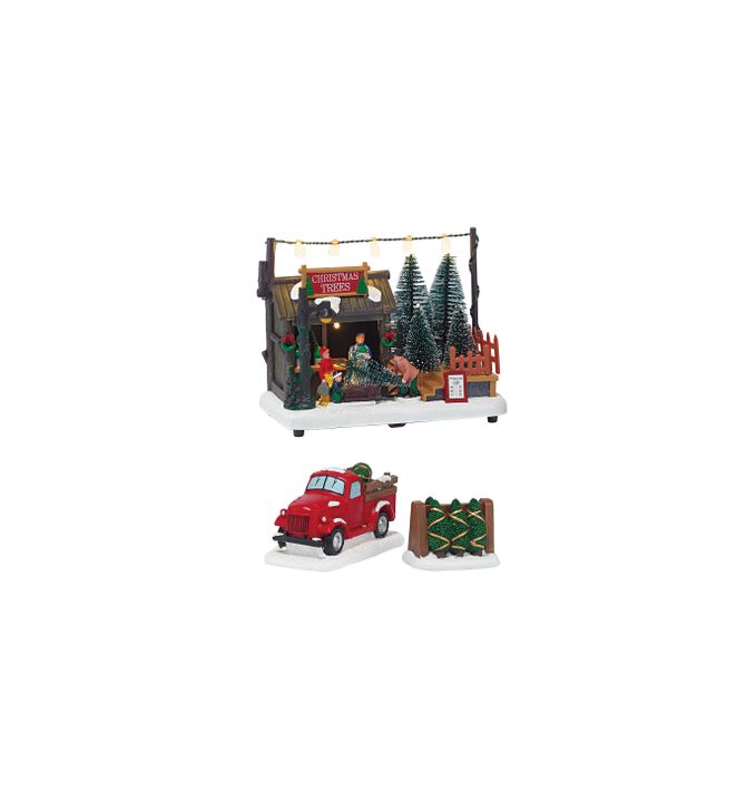 Christmas Tree Village Set Avon