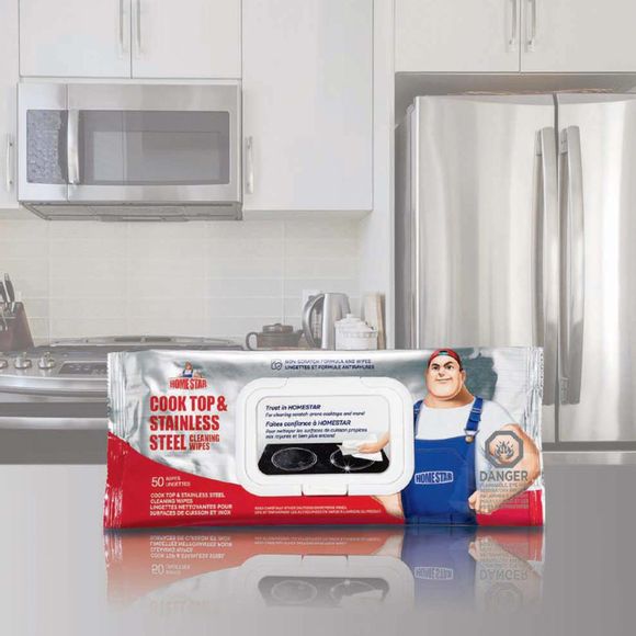 Homestar Cook Top & Stainless Steel Cleaning Wipes