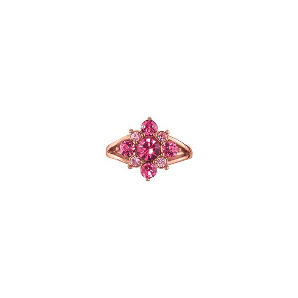 Pink Rose Cluster Ring