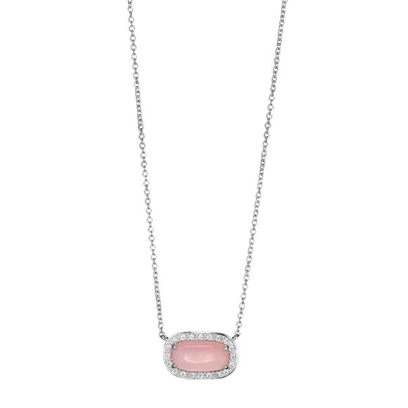 Sterling Silver Blushing Mother of Pearl Necklace