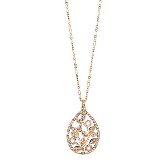 Avon Pearlesque Filigree Necklace