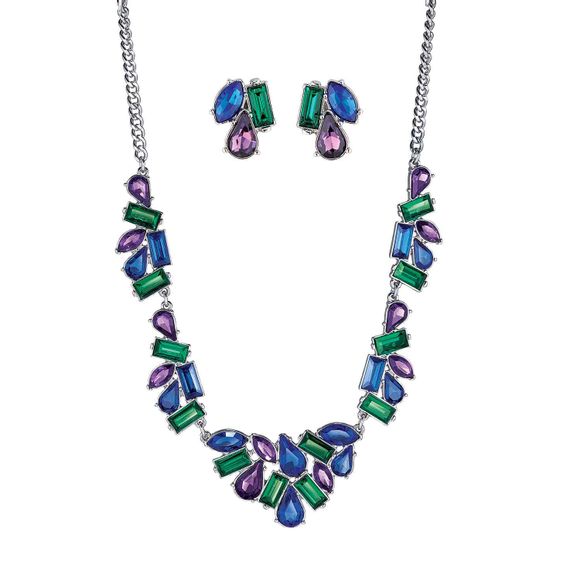 Avon Bold Baguettes Necklace and Earrings Giftset