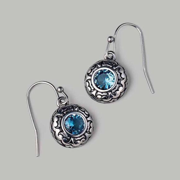 Stainless Steel Cool Blue Earrings Avon