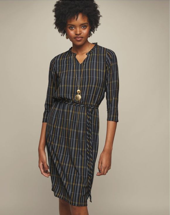 Grid Print Dress - image
