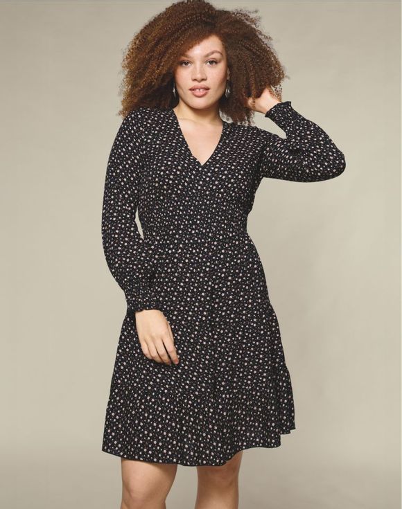 V-Neck Printed Dress - image