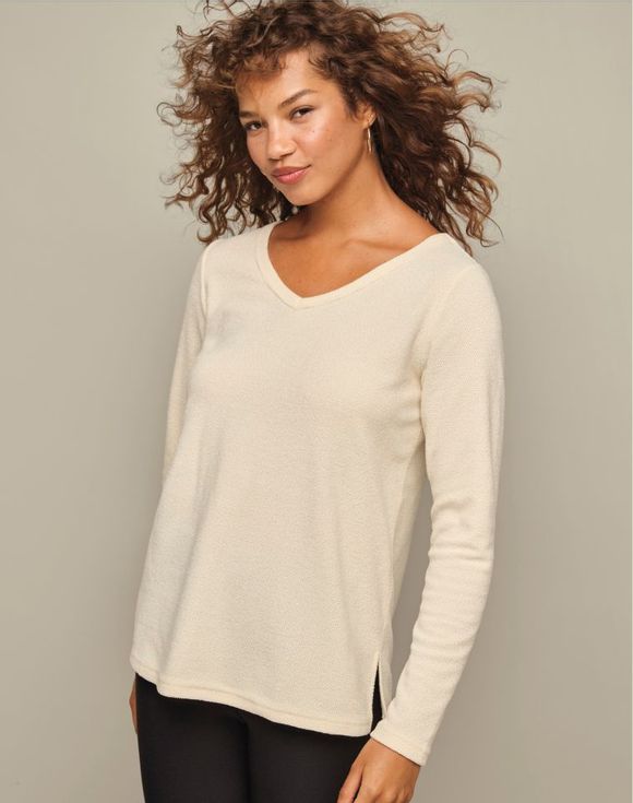Chenille V-Neck Top - image