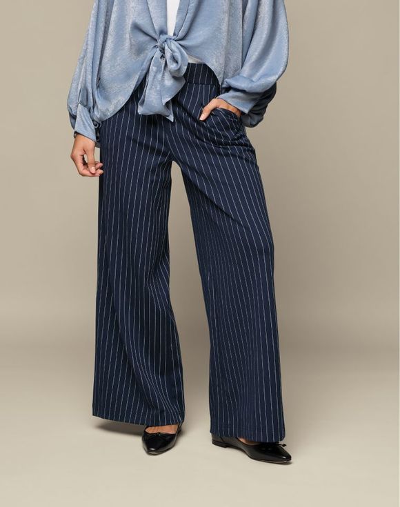 Pleated Wide-Leg Pa… - image