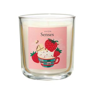 Avon Senses Strawberry White Hot Chocolate Candle