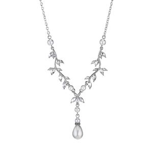 Pearly Vine Y Necklace