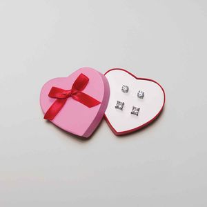 Stainless Steel Valentine's Two-Pair Earring Pack