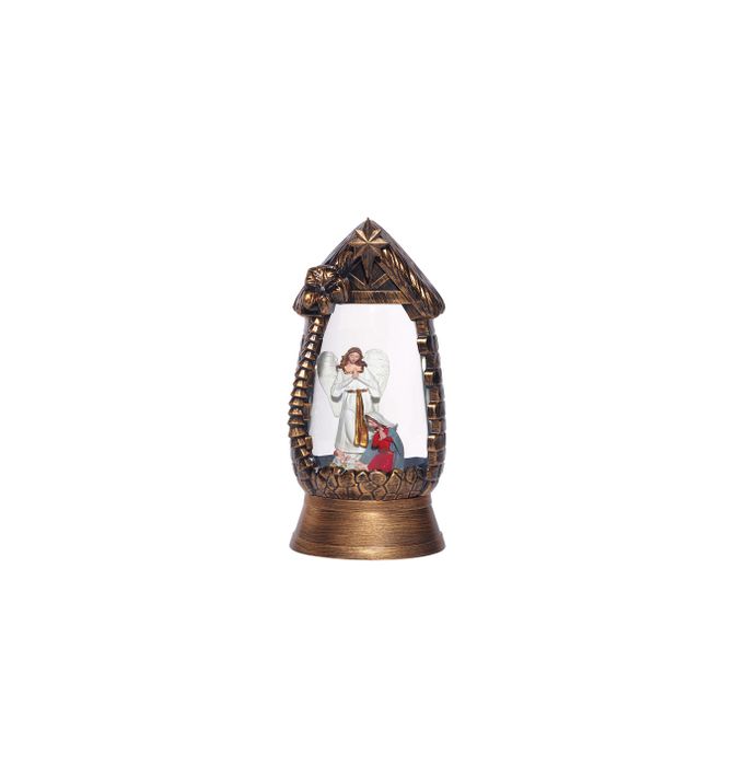 Manger Scene Snow Globe Light Up