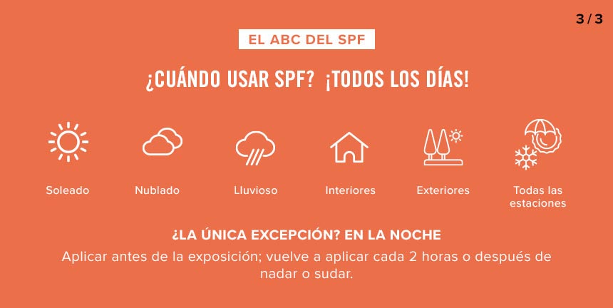 ¿CUÁNDO USAR SPF?