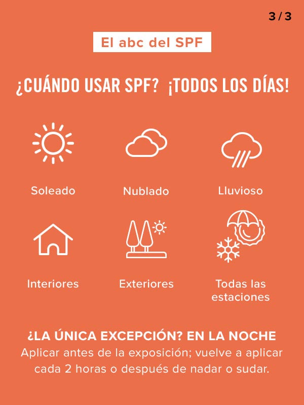 ¿CUÁNDO USAR SPF?